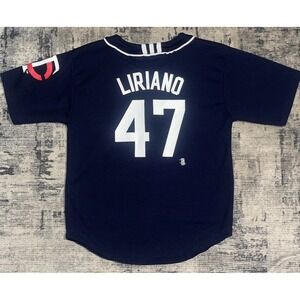 MINNESOTA TWINS ADIDAS‎ FRANCISCO LIRIANO JERSEY YOUTH M 10-12 Vtg MLB BLUE EUC